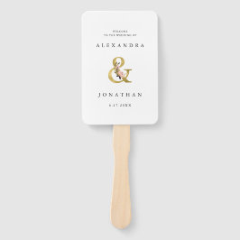 Elegant Ampersand | Begrüßung mit Gold und Blush Fächer