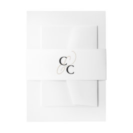 Elegant Ampersand Calligrafy Monogram Einladungsbanderole