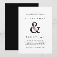 Elegant Ampersand | Dusche für Schwarze und Weiße 