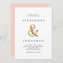 Elegant Ampersand | Hochzeit mit Gold und Blush