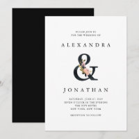 Elegant Ampersand | Schwarz-Weiß-Hochzeit
