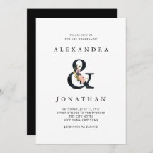 Elegant Ampersand | Schwarz-Weiß-Hochzeit