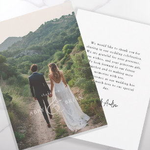 Elegant, Ampersand, Script-Schriftart, 1 Foto Dankeskarte