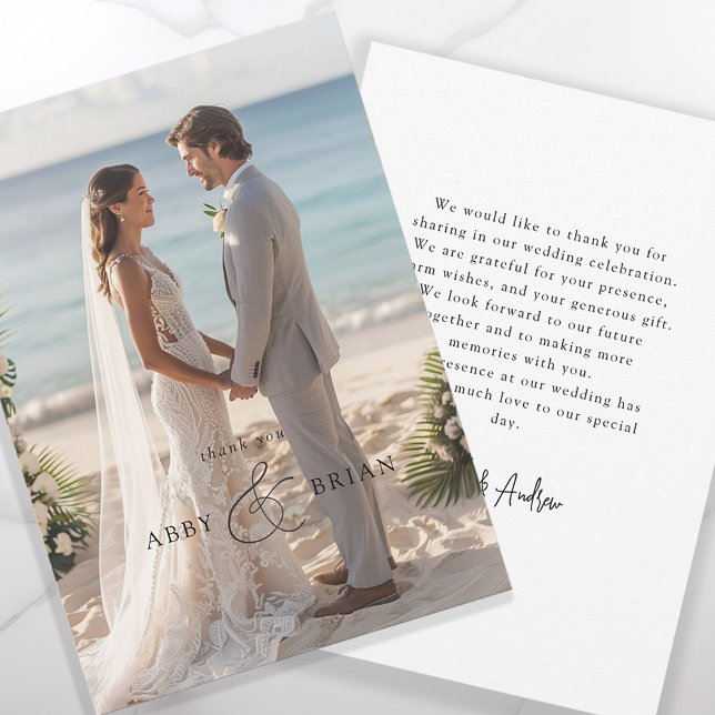 Elegant Ampersand Script Schriftart 1 Foto Vielen  Dankeskarte (Von Creator hochgeladen)