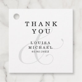 Elegant Ampersand Vielen Dank für Ihre Hochzeit Geschenkanhänger