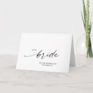 Elegant an meine Braut an unserem Hochzeitstag Karte