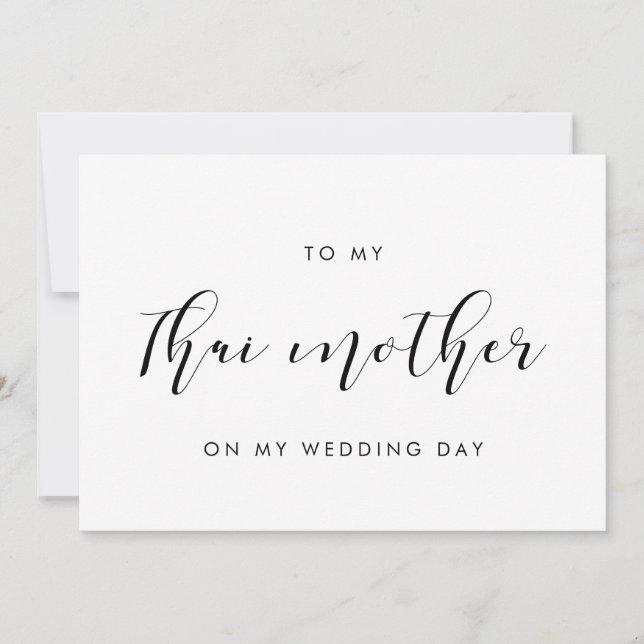 Elegant an meine thailändische Mutter auf meiner H Einladung (Vorderseite)