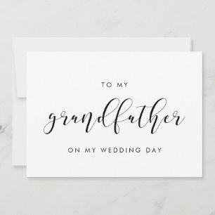 Elegant an meinen Großvater auf meiner Hochzeitsta Einladung
