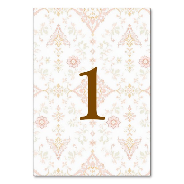 Elegant and customizable table numbers tischnummer (Vorderseite)