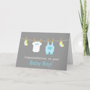 Elegant and Cute Baby Boy Clothes Karte