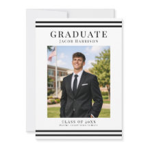 Elegant and modern Graduate Announcement Photo Car