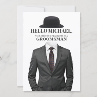 Elegant and Modern Wedding Groomsman Proposal Card Einladung