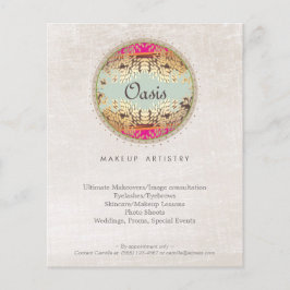 Elegant and Ornate Cosmetology Salon and Spa Menu Flyer