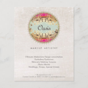 Elegant and Ornate Cosmetology Salon and Spa Menu Flyer