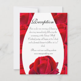 elegant and romantic red roses einladung