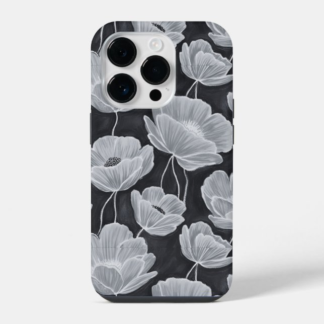 Elegant and Whimsical Poppies iPhone Hülle (Rückseite)