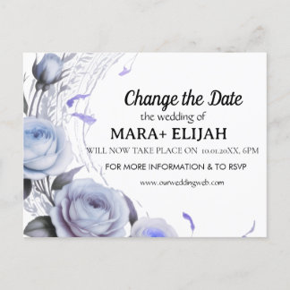 Elegant ändern Sie die Date Wedding Card Einladungspostkarte