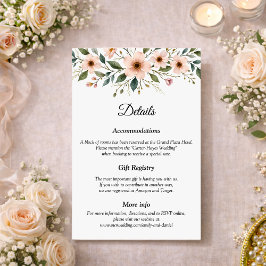 Elegant Anemone Wildflower Botanical Wedding  Begleitkarte