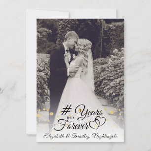 Elegant Anniversary # JAHRE IN EINE EWIGKEIT Foto Einladung