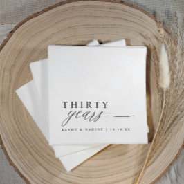 Elegant Anniversary Modern Simple Elegant Serviette