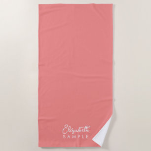 Elegant Apricot Template Typografy Name Best Strandtuch