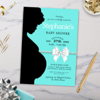 Elegant Aqua Glam Ethnic Tiffany Baby Shower