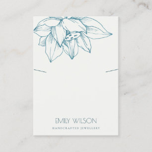 ELEGANT AQUAMARIN BLAUE LOTUS EINFACHE ANZEIGE VISITENKARTE