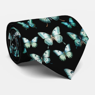 Elegant Aquamarin Butterfly Neck Tie Krawatte