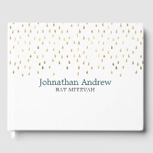 Elegant Aquamarin und Gold Raindrops Bar Mitzvah