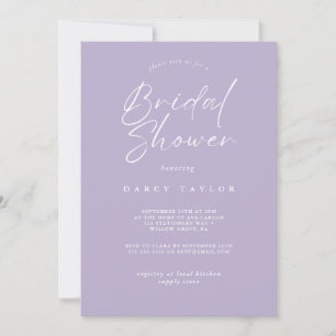 elegant,Aquarell,floral,Brautparty Lavendel Einladung