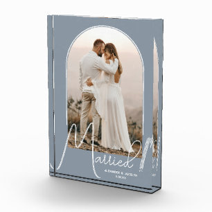 Elegant Arch Dusty Blue Wedding Fotoblock