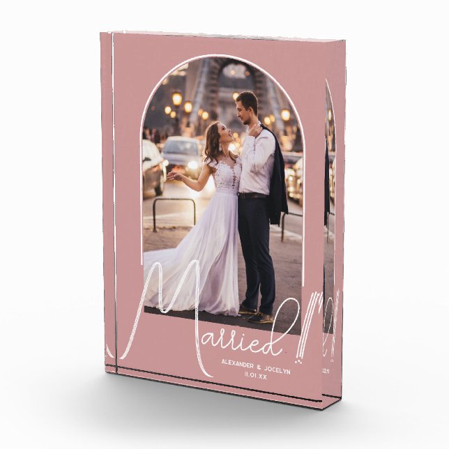 Elegant Arch Dusty Rose Wedding Fotoblock (Rechts)