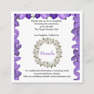 Elegant Arch Floral Wedding Details Card | Acrylic Begleitkarte