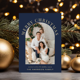 Elegant Arch Foto Frohe Weihnachten Blau