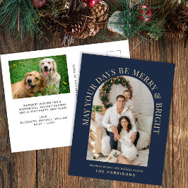 Elegant Arch Foto Merry Bright Blue Weihnachten