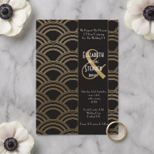 Elegant Arch Gatsby Art Deco 1920er Jahre Black &