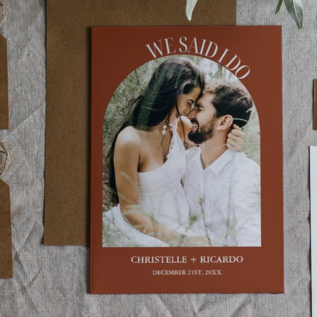 Elegant Arch Terracotta-Deklaration Save The Date (Von Creator hochgeladen)