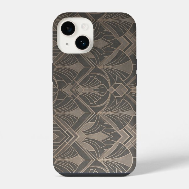 Elegant Art Deco Geometric Pattern iPhone Case Hülle (Rückseite)
