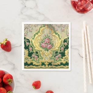 Elegant ArtNouveau Metal Gold Rosa Abendessen Serviette