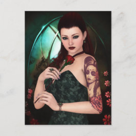 Elegant as a Rose Postcard Postkarte