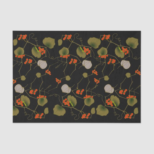 Elegant Asian Floral Seidenpapier (Vorderseite)