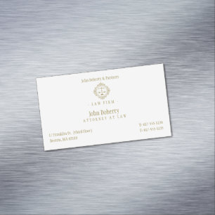 Elegant Attorney at Law Law Firm Magnetische Visitenkarte