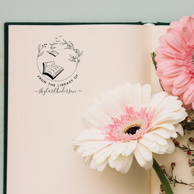 Elegant aus der Vogelbibliothek handgezeichnet Büc Gummistempel (Von Creator hochgeladen)