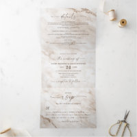 Elegant aus weißem beigen Marmor mit Foil Wedding 