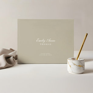 Elegant & ausgefeilt Light Tan Baby Dusche Gästebuch