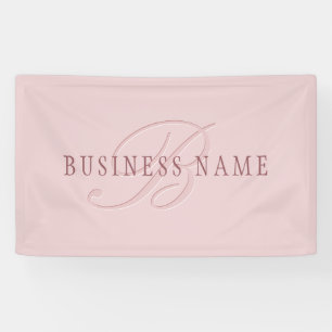 Elegant aussehendes Monogramm Roségold Banner