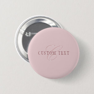 Elegant aussehendes Monogramm Roségold Button