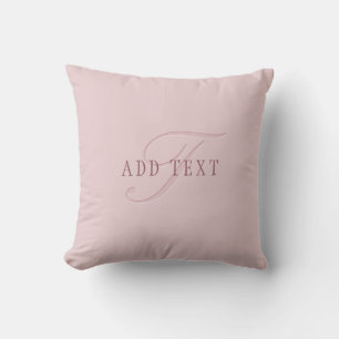 Elegant aussehendes Monogramm Roségold Kissen