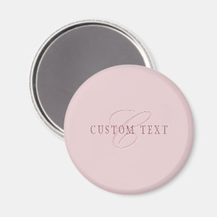 Elegant aussehendes Monogramm Roségold Magnet