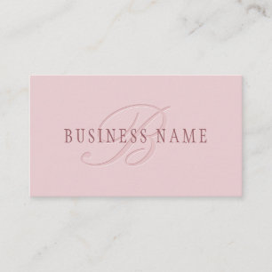 Elegant aussehendes Monogramm   Roségold Visitenkarte